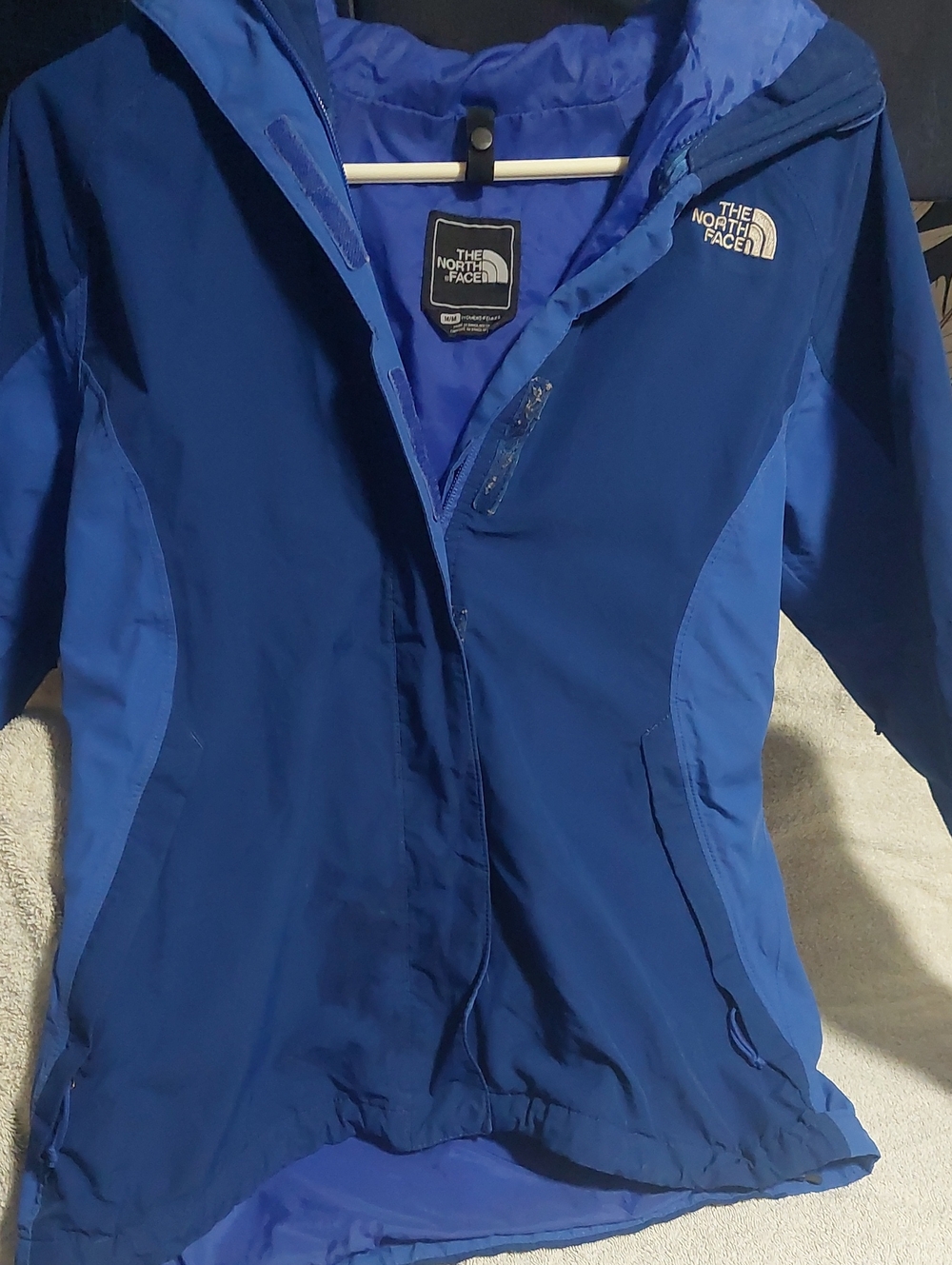 The North Face Women's Two-Tone Blue Ski Jacket M Snug Fit